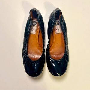 Lanvin Classic Ballet Flats, Black Patent, 37.5